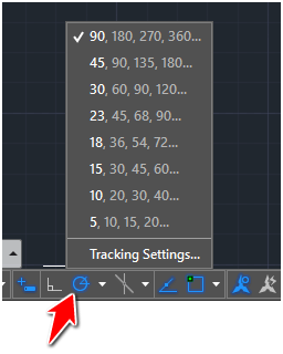 Polar mode in AutoCAD