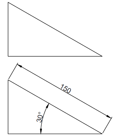 line inclined autocad