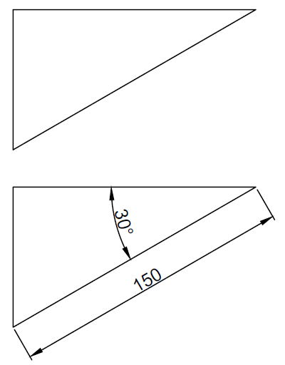 autoCAD triangle exercise