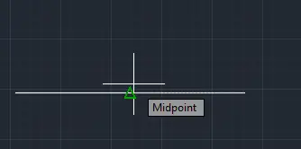 snapping on a midpoint in autocad