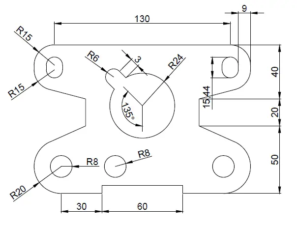 2d autocad drawing