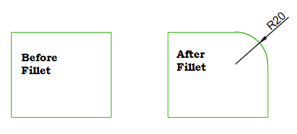 fillet command in autocad