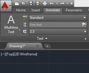 annotation in AutoCAD