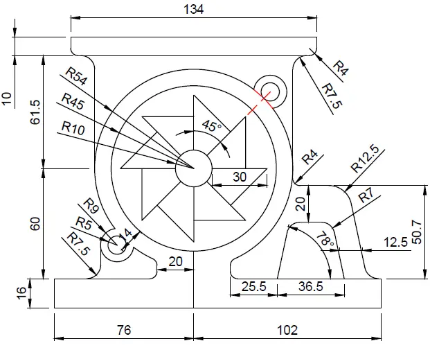 2D CAD Exercises 340 - Autocad Isometric Drawing