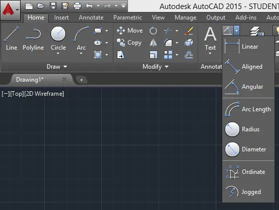 type of annotation autocad