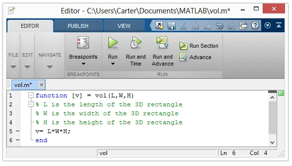 matlab function