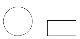 circle and rectangle autocad