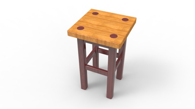 stool autocad 3d