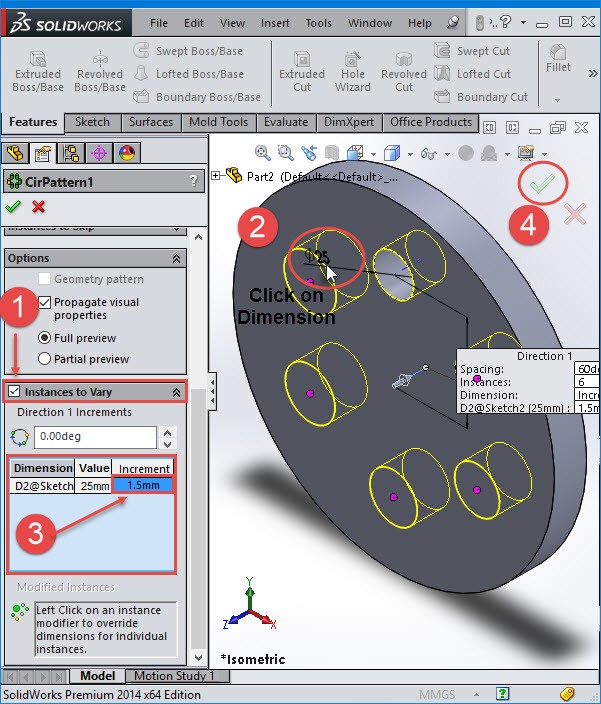 Solidworks Tutorial Circular Pattern Tutorial45