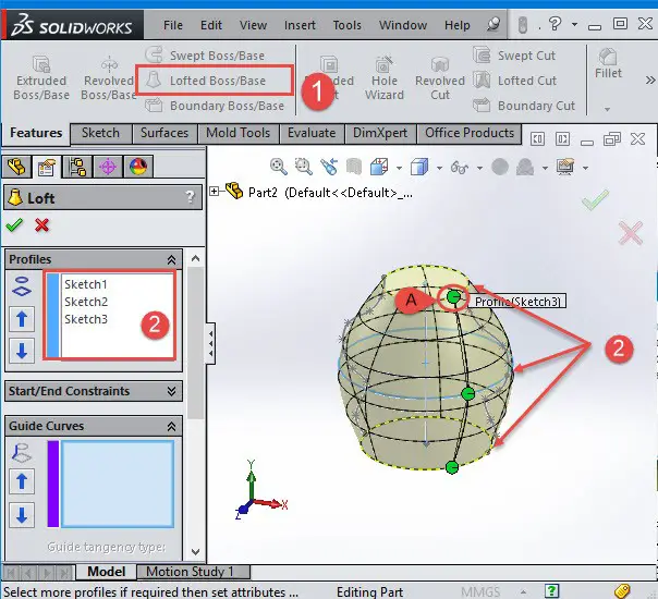 solidworks loft 