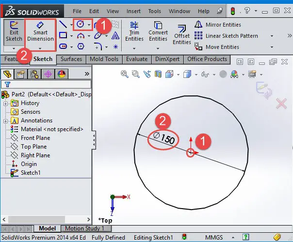 solidworks circle