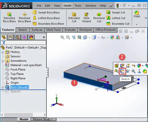 SolidWorks Tutorial: SWEEP - Tutorial45