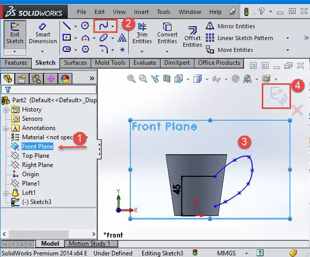 solidworks front plane