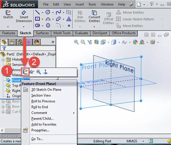 solidwork tutorial plane