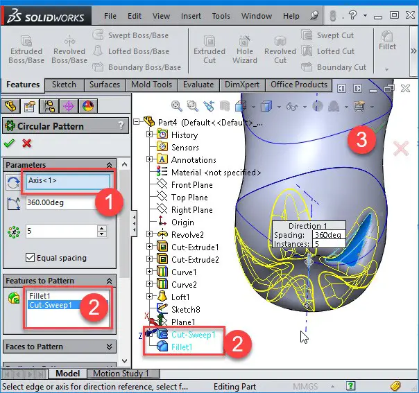 solidwork mirror