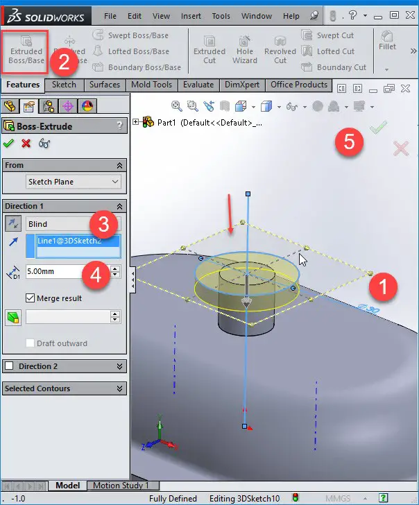 solidworks extrude