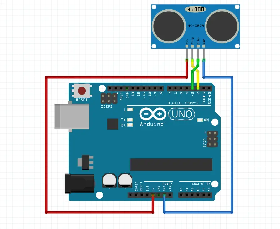 ultrasonic sensor arduino schematic