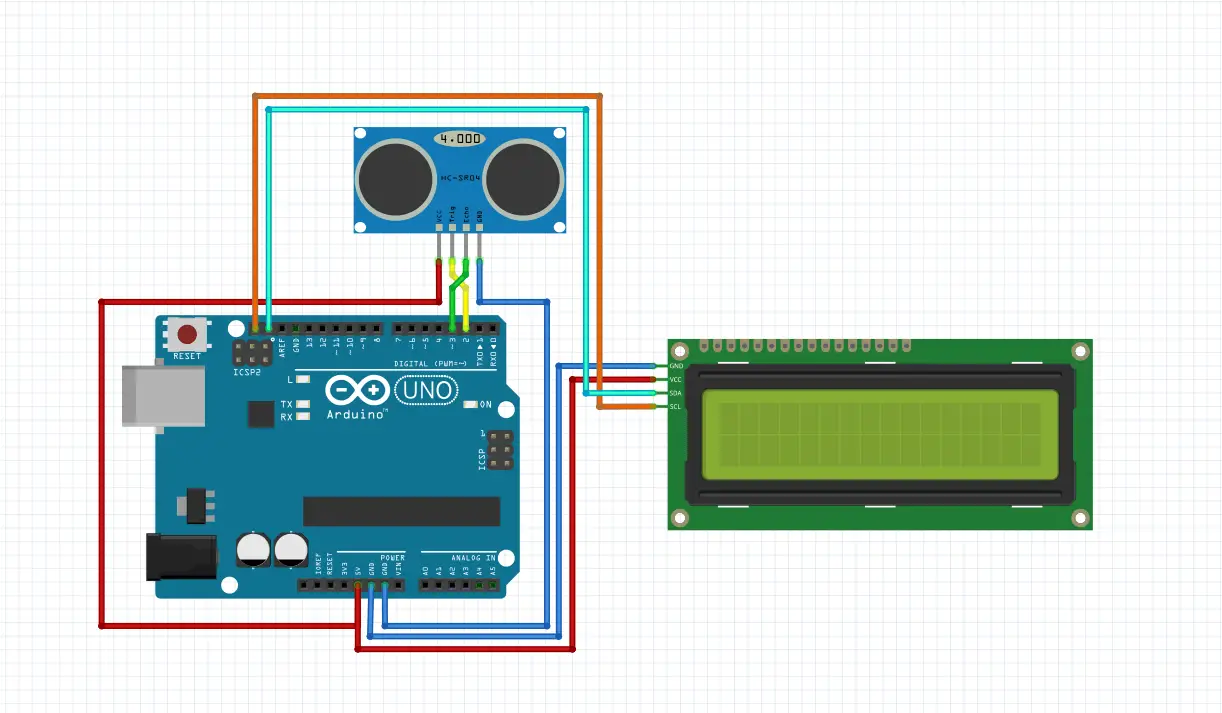 ultrasonic sensor arduino schematic