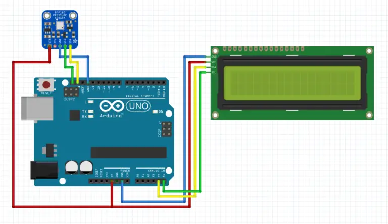 Arduino Barometer Project Using BMP180 - Tutorial45