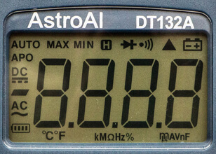 Multimeter display